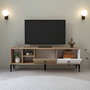 Hanah Home Era 3506 Soporte para TV Roble y Blanco